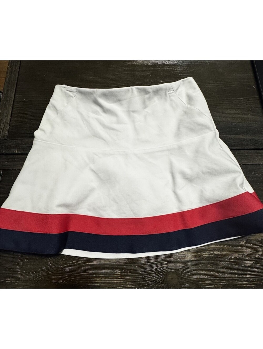 Polo Ralph Lauren Golf Flounced Skort White Red Navy Size Tag Missing